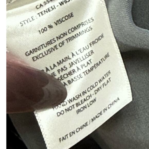 MELISSA NEPTON Tenesi gray loungewear long sleeve shint satin top - Picture 6 of 8